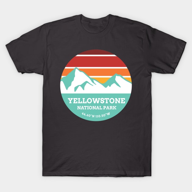 Yellowstone National Park Retro T-Shirt by roamfree